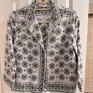 Sandro silk pajama shirt